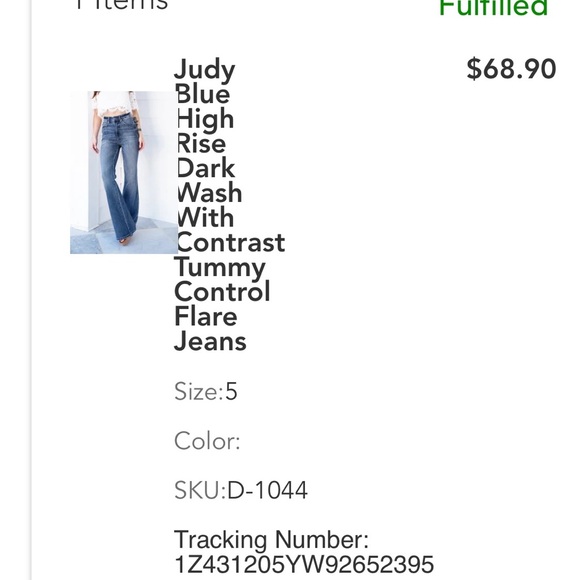Judy Blue Dark Gray Flare Jeans - Picture 5 of 5